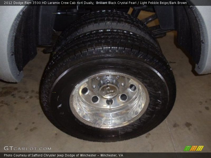 Brilliant Black Crystal Pearl / Light Pebble Beige/Bark Brown 2012 Dodge Ram 3500 HD Laramie Crew Cab 4x4 Dually