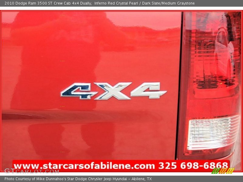 Inferno Red Crystal Pearl / Dark Slate/Medium Graystone 2010 Dodge Ram 3500 ST Crew Cab 4x4 Dually