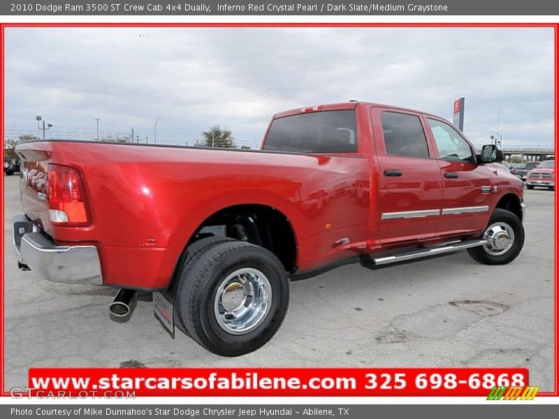 Inferno Red Crystal Pearl / Dark Slate/Medium Graystone 2010 Dodge Ram 3500 ST Crew Cab 4x4 Dually