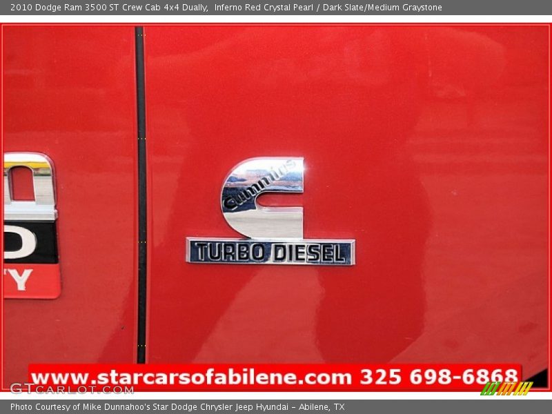 Inferno Red Crystal Pearl / Dark Slate/Medium Graystone 2010 Dodge Ram 3500 ST Crew Cab 4x4 Dually