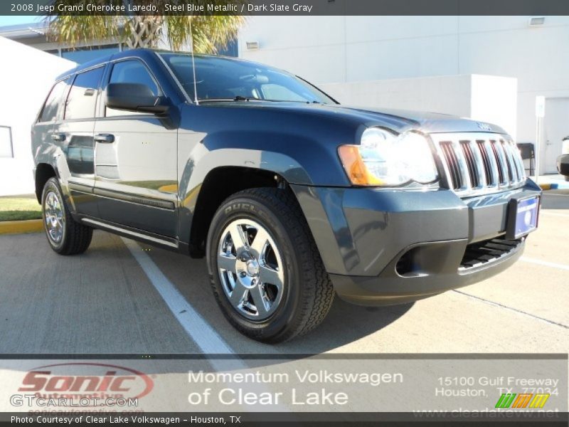 Steel Blue Metallic / Dark Slate Gray 2008 Jeep Grand Cherokee Laredo