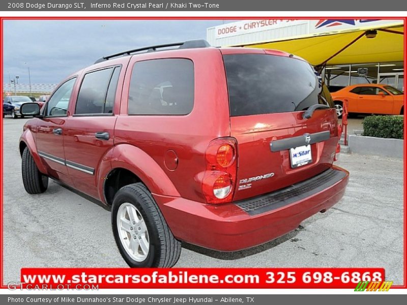 Inferno Red Crystal Pearl / Khaki Two-Tone 2008 Dodge Durango SLT