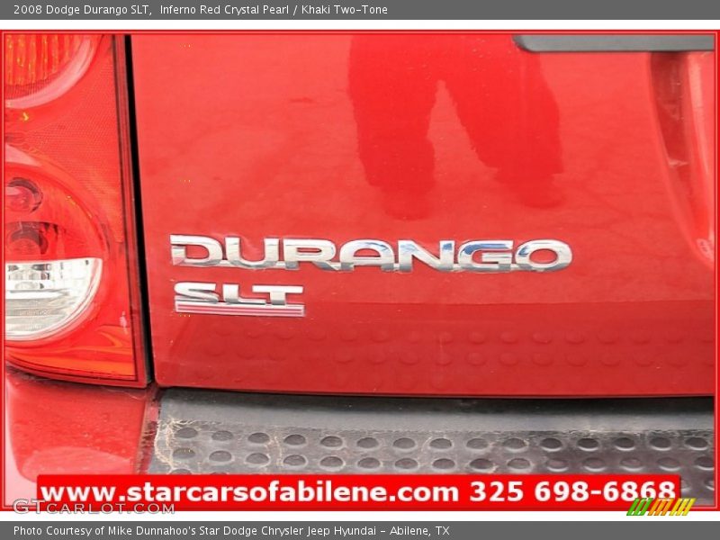Inferno Red Crystal Pearl / Khaki Two-Tone 2008 Dodge Durango SLT