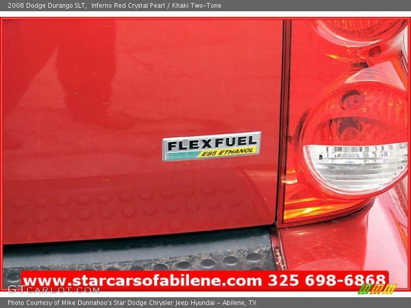 Inferno Red Crystal Pearl / Khaki Two-Tone 2008 Dodge Durango SLT