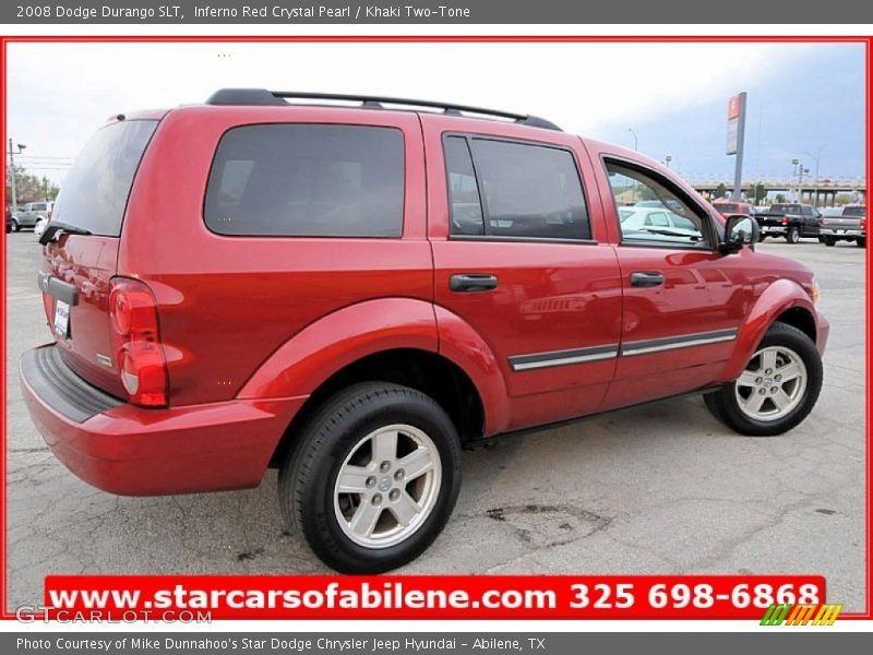 Inferno Red Crystal Pearl / Khaki Two-Tone 2008 Dodge Durango SLT