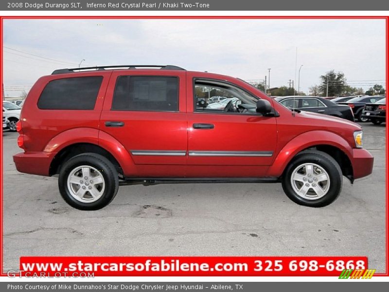 Inferno Red Crystal Pearl / Khaki Two-Tone 2008 Dodge Durango SLT