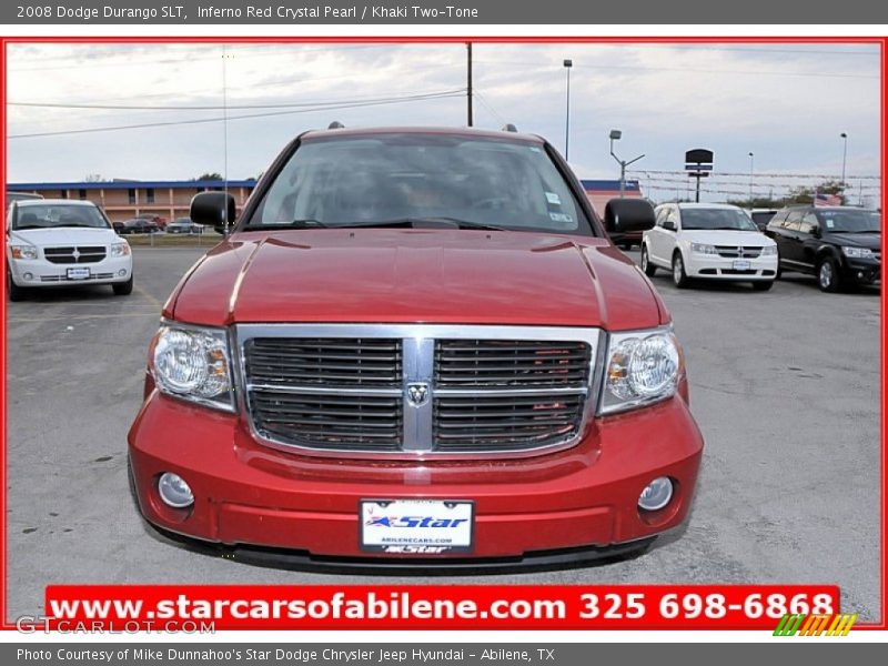 Inferno Red Crystal Pearl / Khaki Two-Tone 2008 Dodge Durango SLT