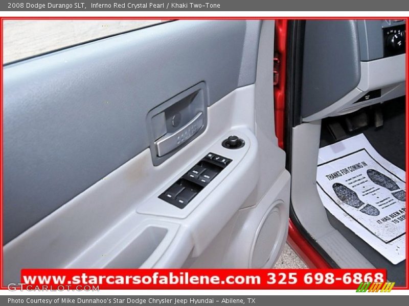 Inferno Red Crystal Pearl / Khaki Two-Tone 2008 Dodge Durango SLT