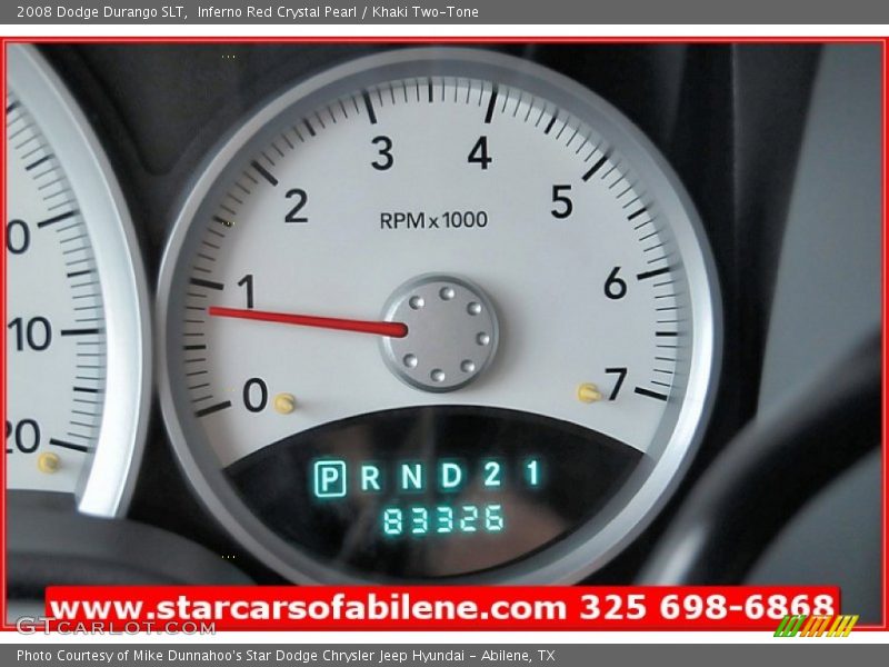 Inferno Red Crystal Pearl / Khaki Two-Tone 2008 Dodge Durango SLT