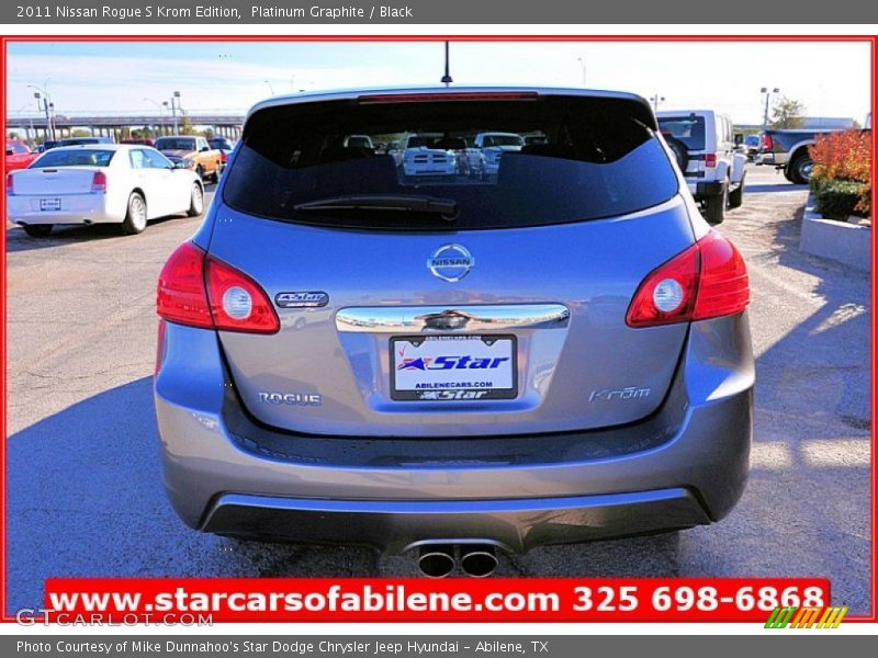 Platinum Graphite / Black 2011 Nissan Rogue S Krom Edition