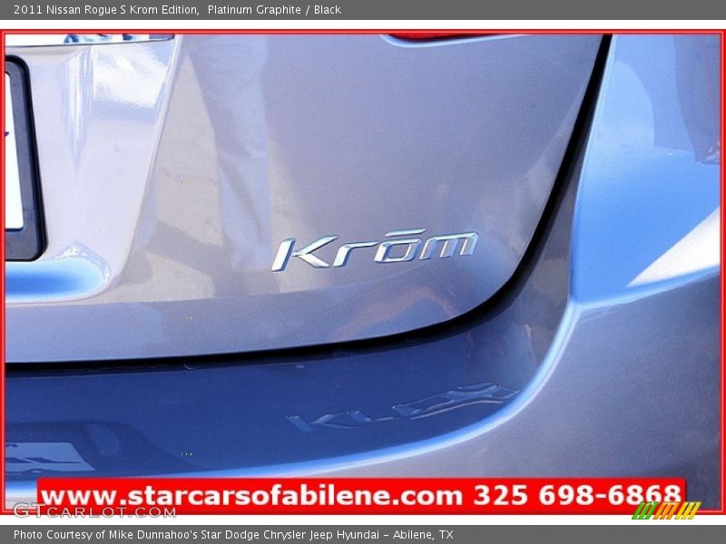 Platinum Graphite / Black 2011 Nissan Rogue S Krom Edition