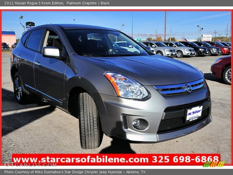 Platinum Graphite / Black 2011 Nissan Rogue S Krom Edition