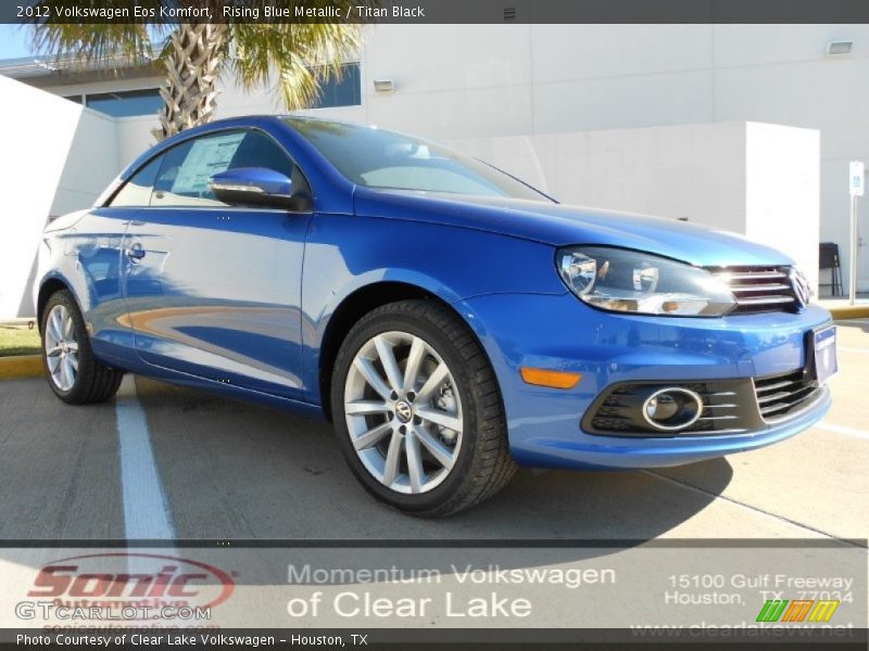 Rising Blue Metallic / Titan Black 2012 Volkswagen Eos Komfort
