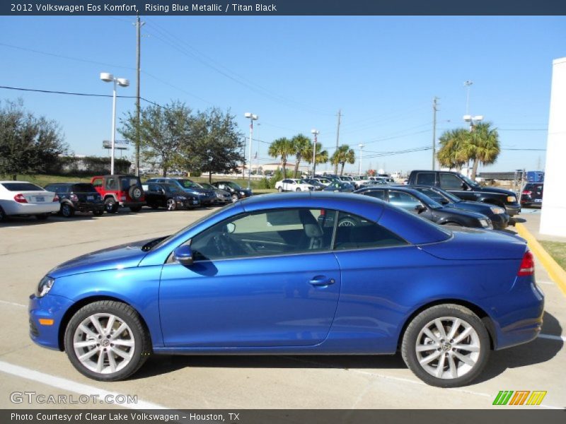Rising Blue Metallic / Titan Black 2012 Volkswagen Eos Komfort