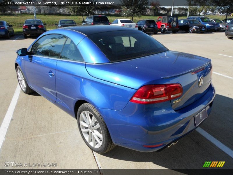 Rising Blue Metallic / Titan Black 2012 Volkswagen Eos Komfort