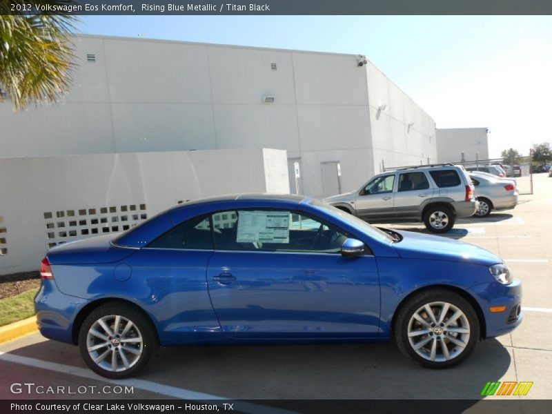 Rising Blue Metallic / Titan Black 2012 Volkswagen Eos Komfort