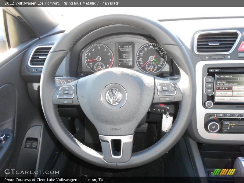 Rising Blue Metallic / Titan Black 2012 Volkswagen Eos Komfort