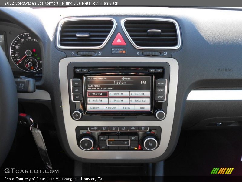 Rising Blue Metallic / Titan Black 2012 Volkswagen Eos Komfort