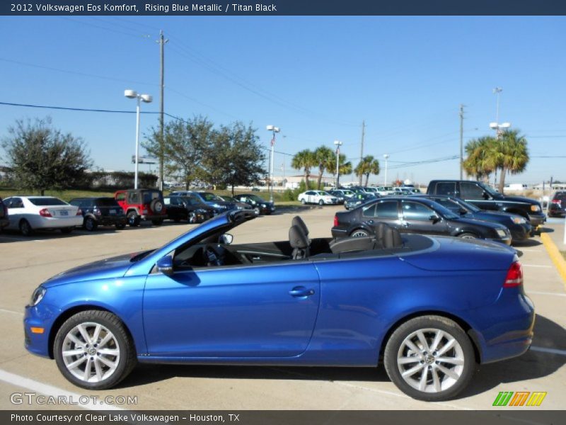 Rising Blue Metallic / Titan Black 2012 Volkswagen Eos Komfort