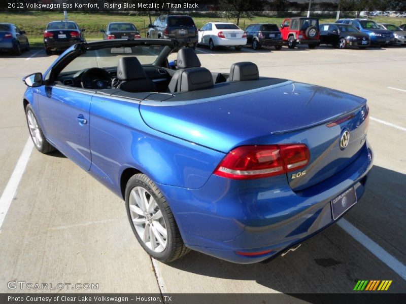 Rising Blue Metallic / Titan Black 2012 Volkswagen Eos Komfort