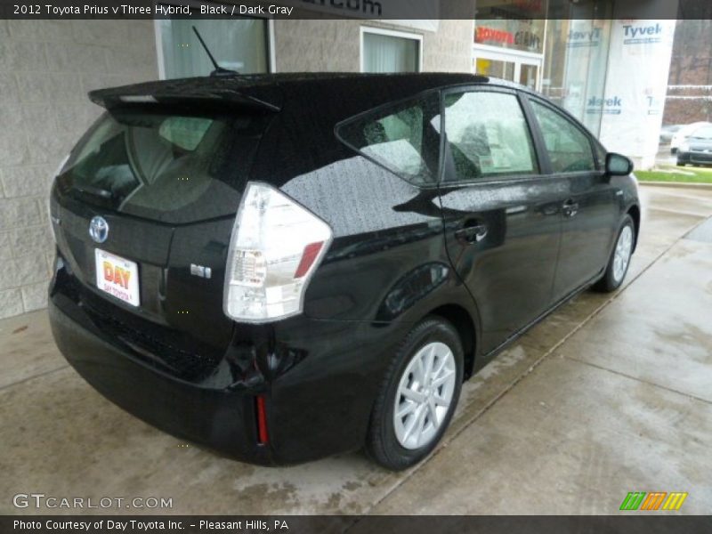 Black / Dark Gray 2012 Toyota Prius v Three Hybrid