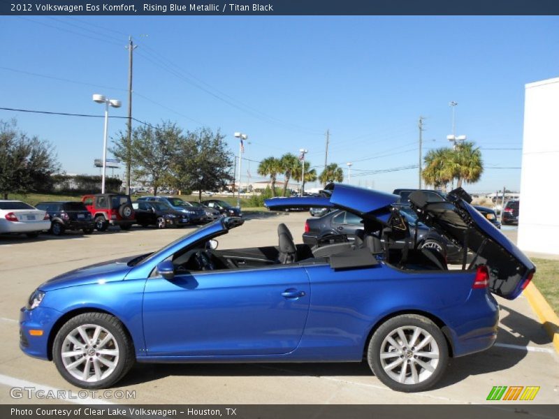 Rising Blue Metallic / Titan Black 2012 Volkswagen Eos Komfort