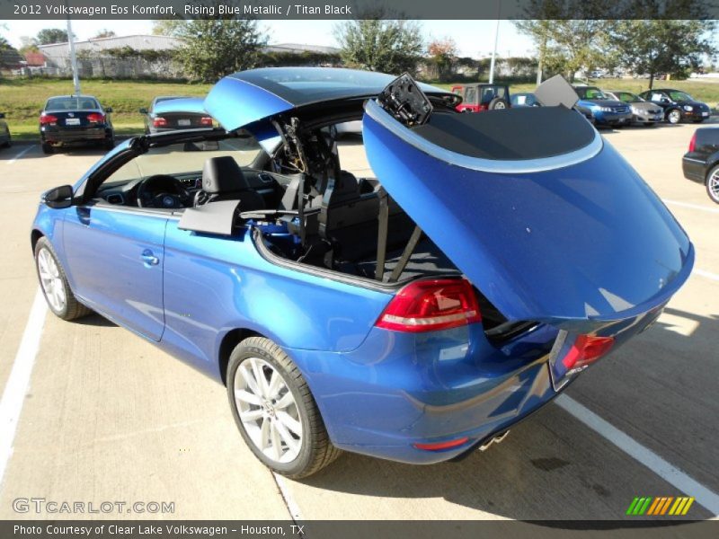 Rising Blue Metallic / Titan Black 2012 Volkswagen Eos Komfort