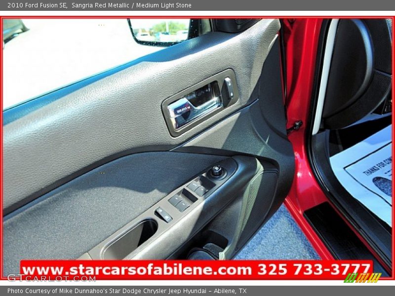 Sangria Red Metallic / Medium Light Stone 2010 Ford Fusion SE