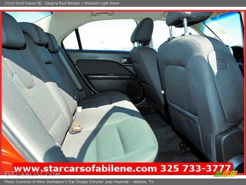 Sangria Red Metallic / Medium Light Stone 2010 Ford Fusion SE