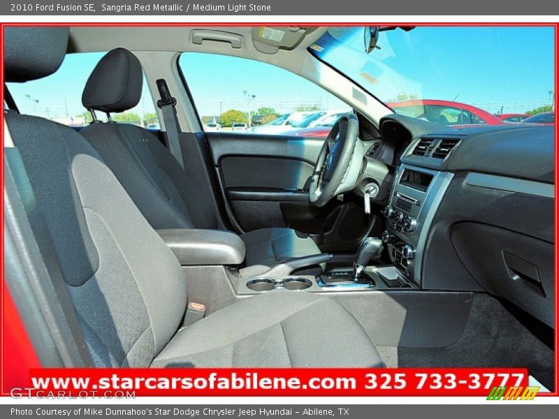 Sangria Red Metallic / Medium Light Stone 2010 Ford Fusion SE