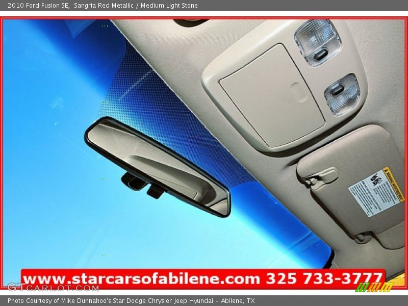 Sangria Red Metallic / Medium Light Stone 2010 Ford Fusion SE