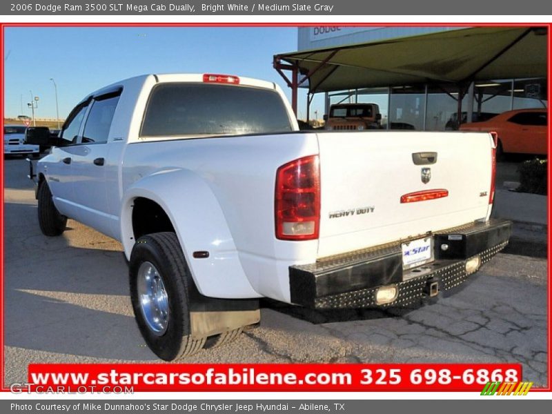 Bright White / Medium Slate Gray 2006 Dodge Ram 3500 SLT Mega Cab Dually