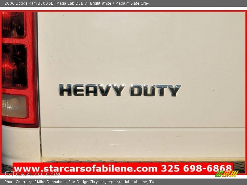 Bright White / Medium Slate Gray 2006 Dodge Ram 3500 SLT Mega Cab Dually