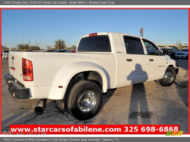 Bright White / Medium Slate Gray 2006 Dodge Ram 3500 SLT Mega Cab Dually