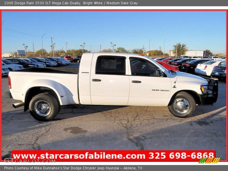 Bright White / Medium Slate Gray 2006 Dodge Ram 3500 SLT Mega Cab Dually
