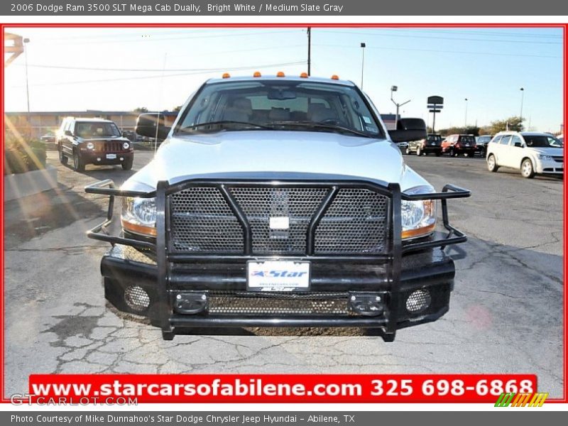 Bright White / Medium Slate Gray 2006 Dodge Ram 3500 SLT Mega Cab Dually
