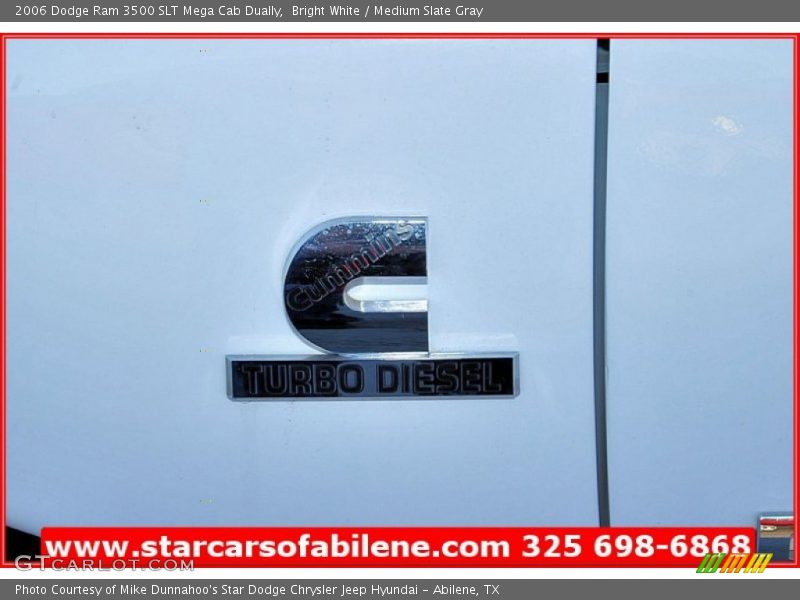 Bright White / Medium Slate Gray 2006 Dodge Ram 3500 SLT Mega Cab Dually