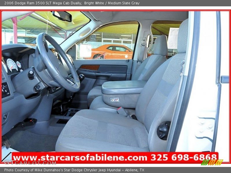 Bright White / Medium Slate Gray 2006 Dodge Ram 3500 SLT Mega Cab Dually