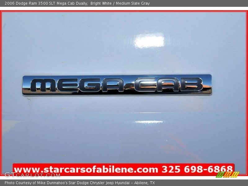 Bright White / Medium Slate Gray 2006 Dodge Ram 3500 SLT Mega Cab Dually