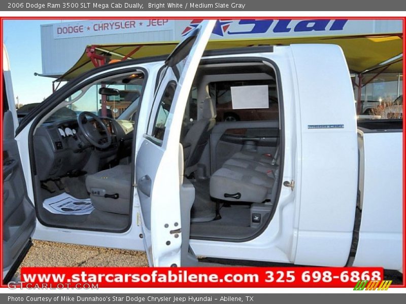 Bright White / Medium Slate Gray 2006 Dodge Ram 3500 SLT Mega Cab Dually