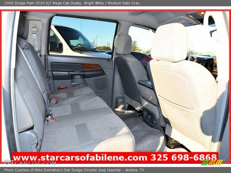 Bright White / Medium Slate Gray 2006 Dodge Ram 3500 SLT Mega Cab Dually
