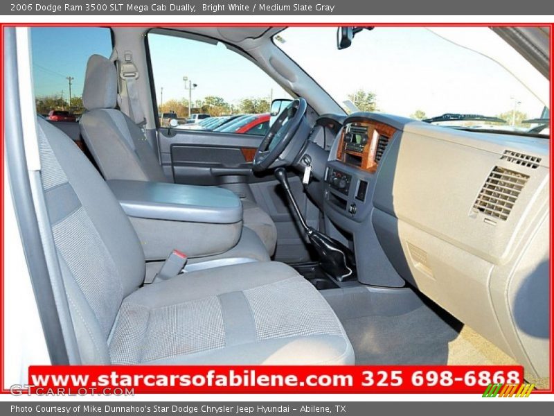 Bright White / Medium Slate Gray 2006 Dodge Ram 3500 SLT Mega Cab Dually