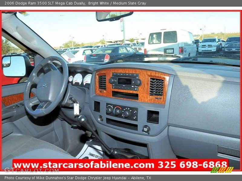 Bright White / Medium Slate Gray 2006 Dodge Ram 3500 SLT Mega Cab Dually