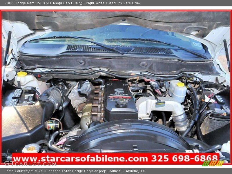 Bright White / Medium Slate Gray 2006 Dodge Ram 3500 SLT Mega Cab Dually
