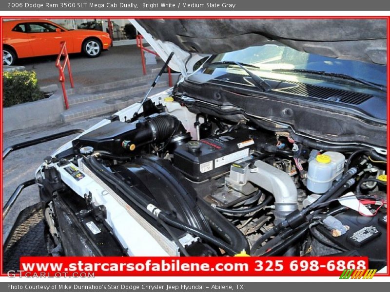 Bright White / Medium Slate Gray 2006 Dodge Ram 3500 SLT Mega Cab Dually