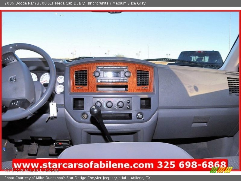 Bright White / Medium Slate Gray 2006 Dodge Ram 3500 SLT Mega Cab Dually
