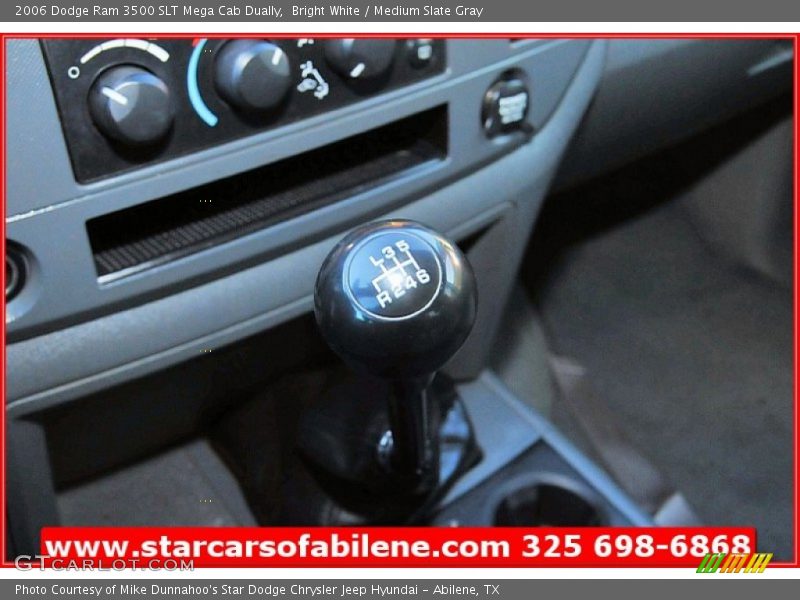 Bright White / Medium Slate Gray 2006 Dodge Ram 3500 SLT Mega Cab Dually