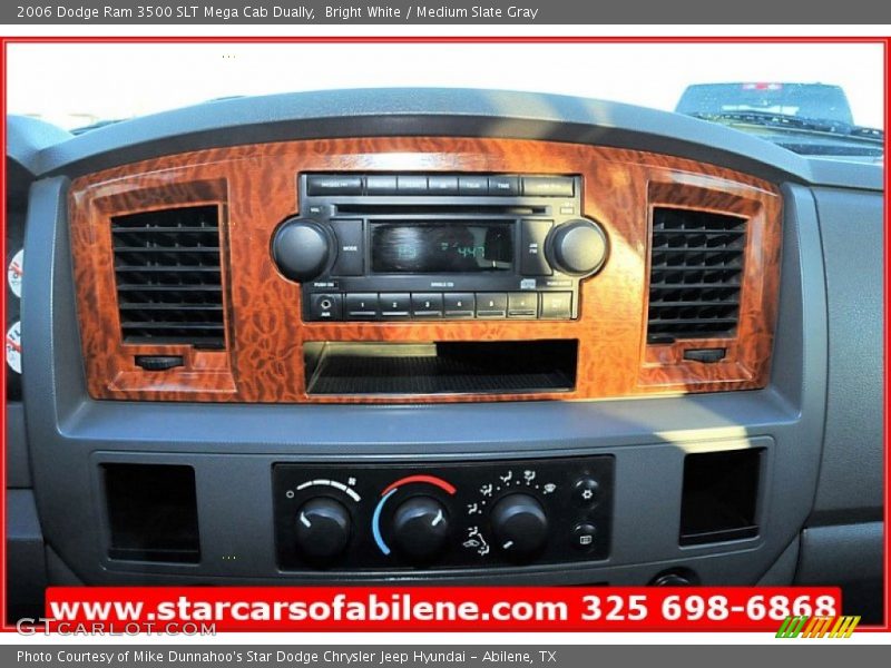 Bright White / Medium Slate Gray 2006 Dodge Ram 3500 SLT Mega Cab Dually
