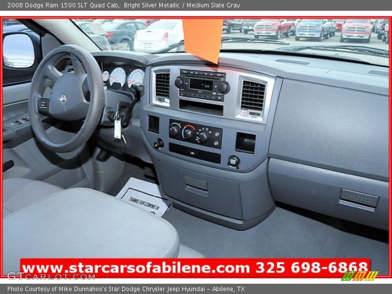 Bright Silver Metallic / Medium Slate Gray 2008 Dodge Ram 1500 SLT Quad Cab