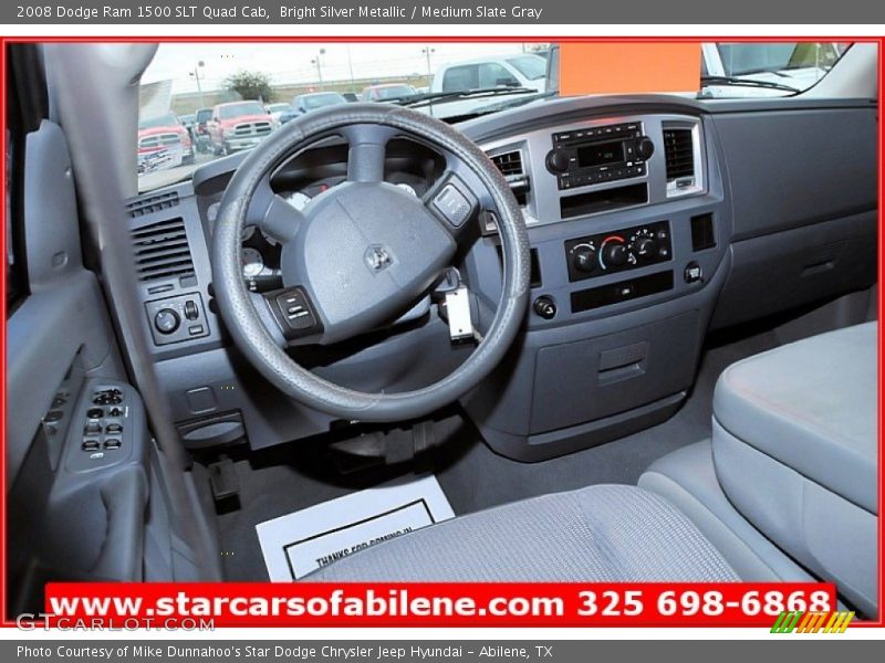 Bright Silver Metallic / Medium Slate Gray 2008 Dodge Ram 1500 SLT Quad Cab